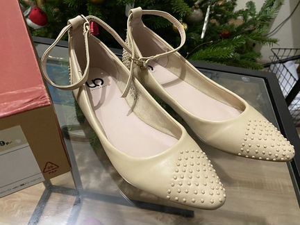 Туфли (балетки) бежевые, размер 36