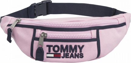 Сумка поясная tommy jeans розовая
