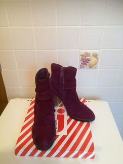 Полусапожки в новом состоянии, кожаный велюр