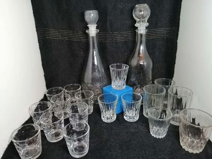 Графины, стопки винтаж