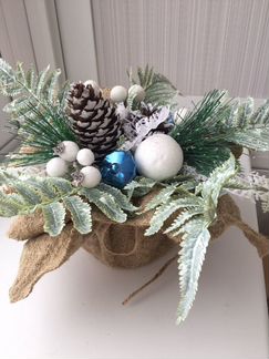 Букет новогодний, подарок, новогодняя композиция