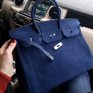 Сумка женская Hermes большая замшевая