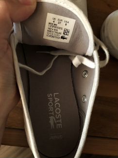 Белые кожаные кеды Lacoste (36 р)